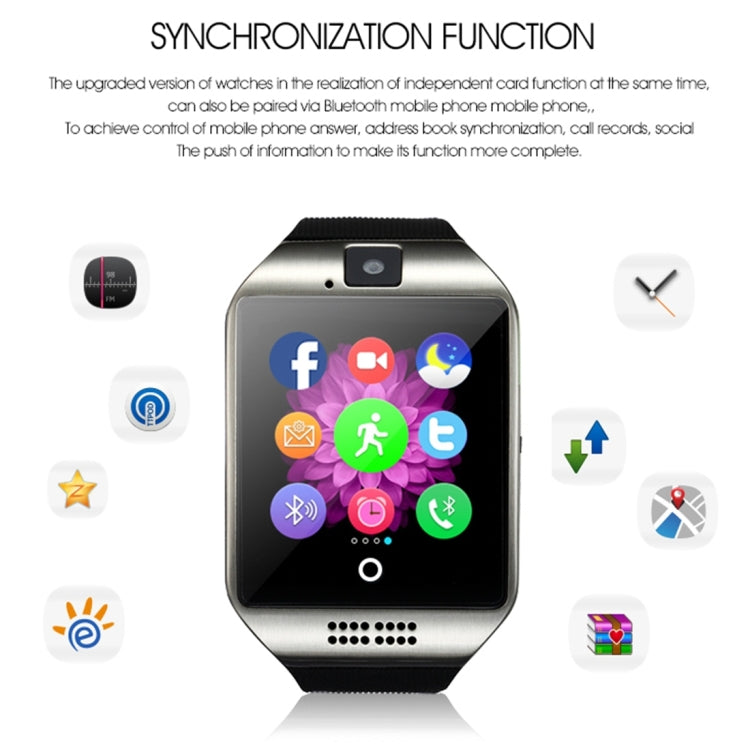 Q18 1.54 inch TFT Screen MTK6260A 360MHz Bluetooth 3.0 Smart Watch Phone, 128M + 64M Memory(Black)