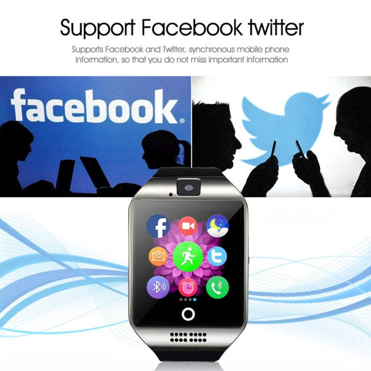 Q18 1.54 inch TFT Screen MTK6260A 360MHz Bluetooth 3.0 Smart Watch Phone, 128M + 64M Memory(Black)