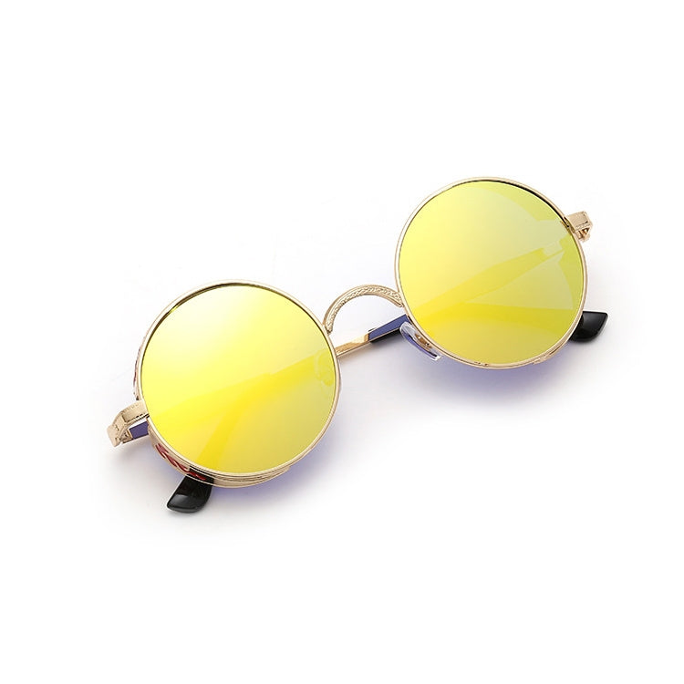 Retro Carved Round Sunglasses