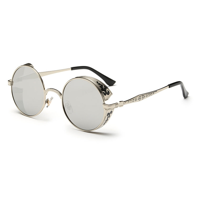 Retro Carved Round Sunglasses