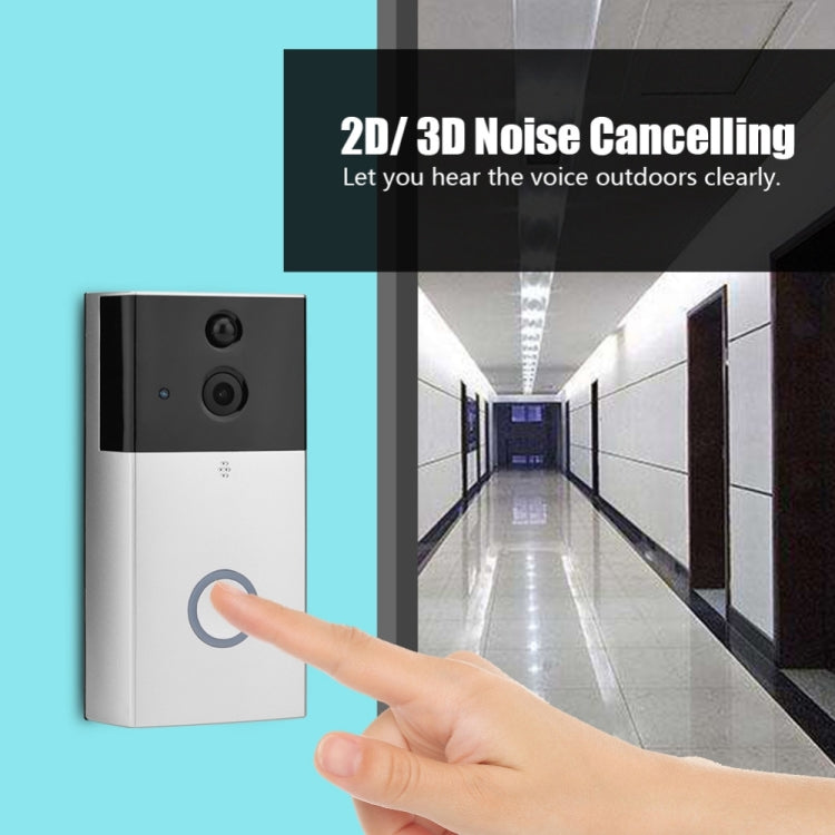 VESAFE HD 720P WiFi Video Doorbell with Intercom, TF Card Support, , Motion Detection, and App for iOS/Android (Includes Ding Dong/Chime) (Silver)