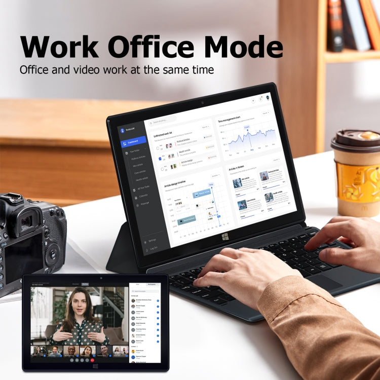 Windows 10, Intel Celeron J3455 Quad Core, Support TF Card & HDMI & BT & Dual WiFi, Not Included Keyboard, N4000 4-Core 8GB+128GB