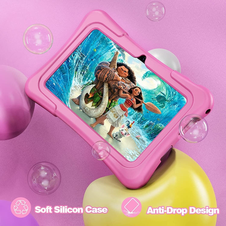 Pritom K7 Pro Kids Education Tablet PC, 7.0 inch, 2GB+32GB, Android 11 Allwinner A100 Quad Core CPU, Support 2.4G WiFi / Bluetooth / Dual Camera, Global Version with Google Play, US Plug(Pink)
