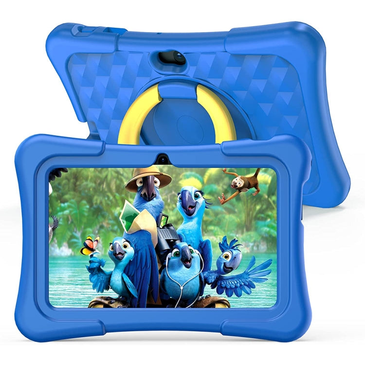 Pritom K7 Pro Kids Education Tablet PC, 7.0 inch, 2GB+32GB, Android 11 Allwinner A100 Quad Core CPU, Support 2.4G WiFi / Bluetooth / Dual Camera, Global Version with Google Play, US Plug(Blue)