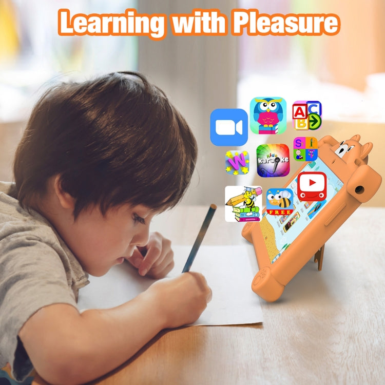 Pritom K7 Pro Panda Kids Tablet PC, 7.0 inch, 2GB+32GB, Android 11 Allwinner A100 Quad Core CPU, Support 2.4G WiFi & WiFi 6, Global Version with Google Play, US Plug (Grey)