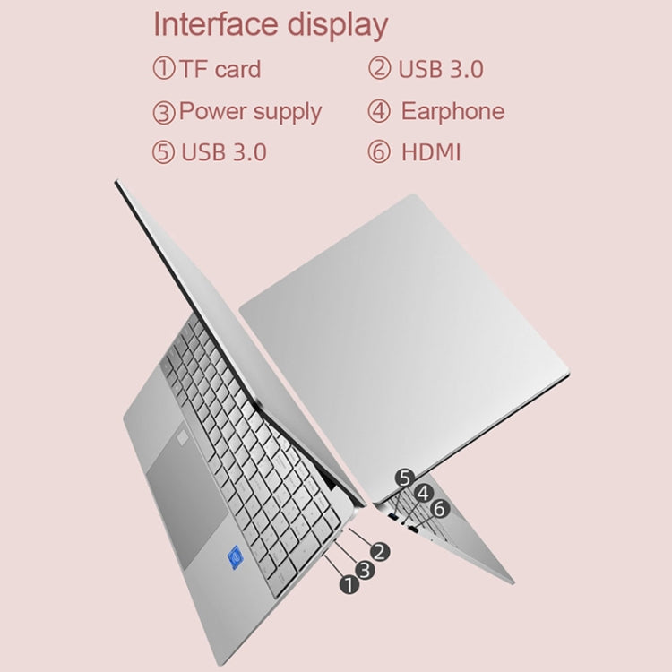 H15 15.6 inch Ultrathin Laptop, 16GB+256GB, Windows 11 Intel Celeron N5095 Quad Core, EU Plug, N5095 16GB+256GB