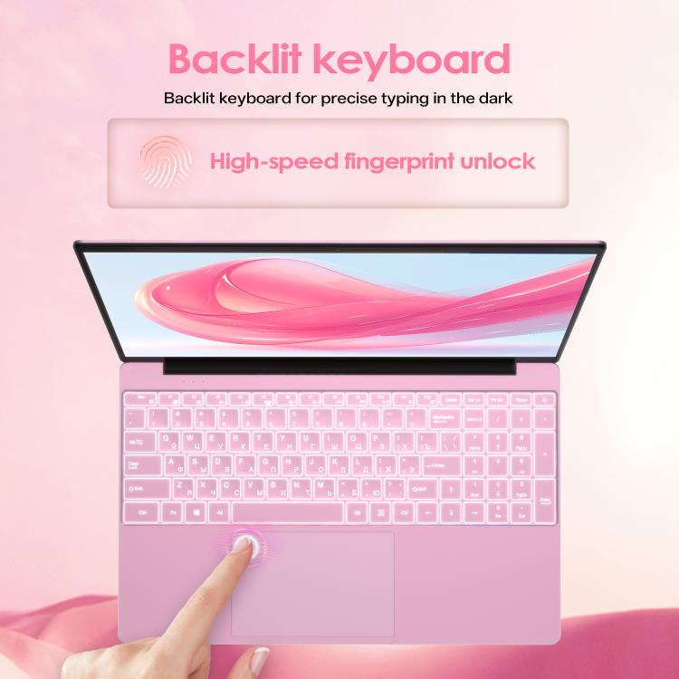 GXMO T152J 15.6 inch Laptop, 16GB+512GB, Windows 11 Pro Intel Celeron N5100 Quad Core, Support Fingerprint Unlock, UK Plug, 16GB+512GB, UK Plug
