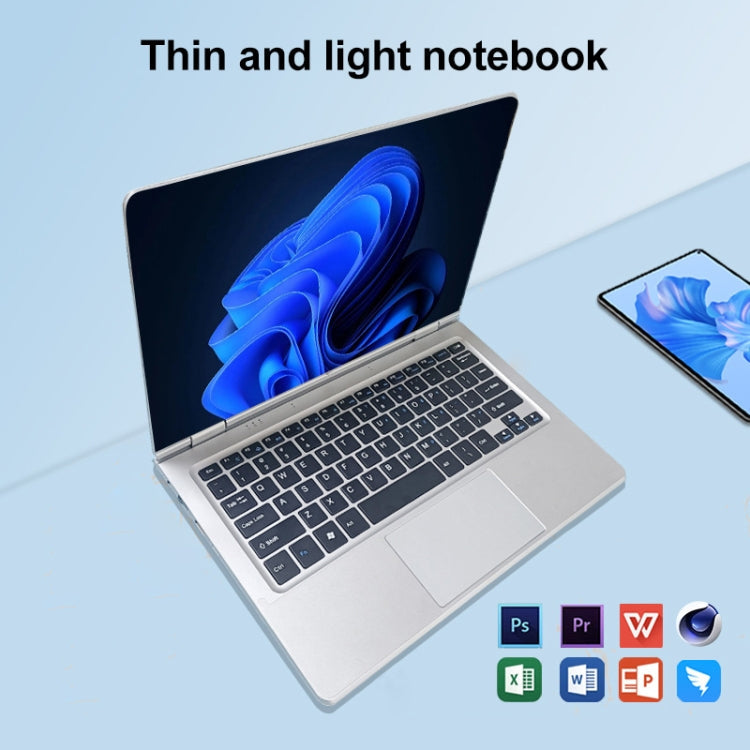 11.6 inch Touch Screen Yoga Laptop, 6GB+1TB, Windows 11 Intel Celeron N4020 Dual Core, EU Plug, 6GB+1TB