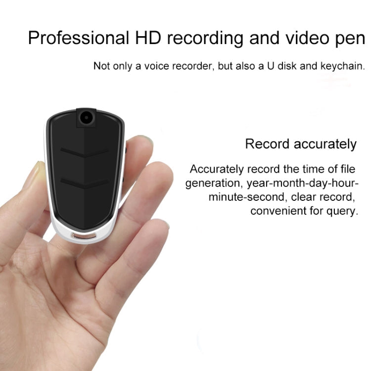 E308 16GB Portable Keychain Voice Recorder, Built-in Camera, Mic, Support TF Card