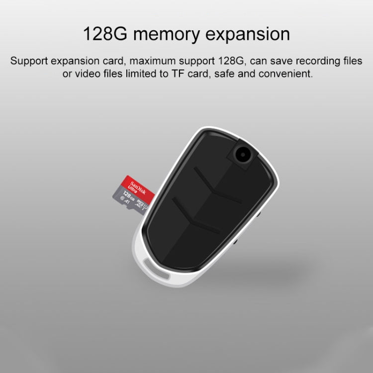 E308 16GB Portable Keychain Voice Recorder, Built-in Camera, Mic, Support TF Card