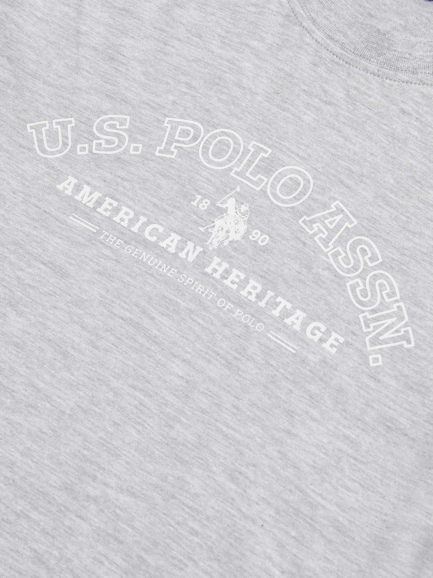 Womens Arc Graphic T-Shirt in Pearl Grey Marl