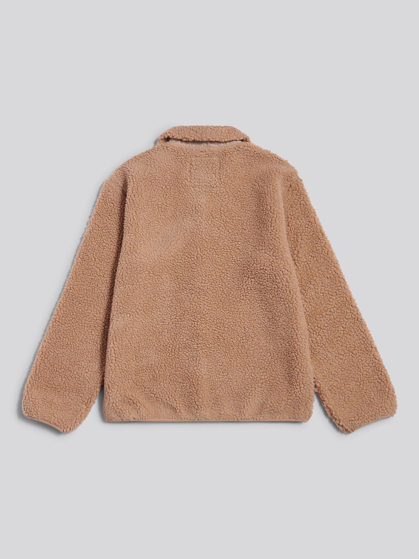 Womens Double Horsemen Borg Zip Funnel in Natural