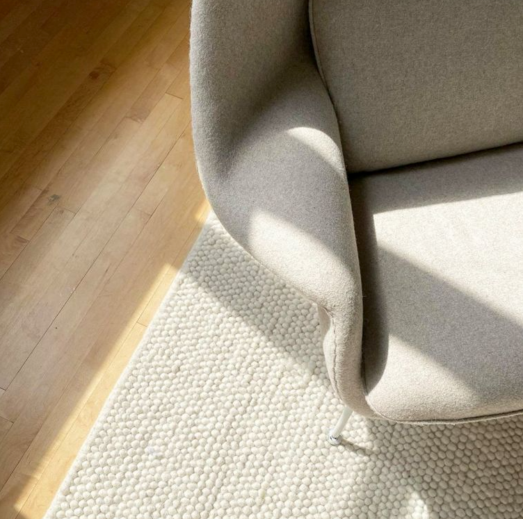 Womb Style Chair & Ottoman In Premium Velvet or Linen, Dark Blue