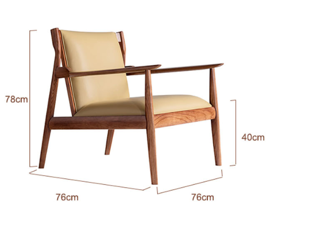 Classic Hans W CH65 Claude Easy Armchair, Solid Wood