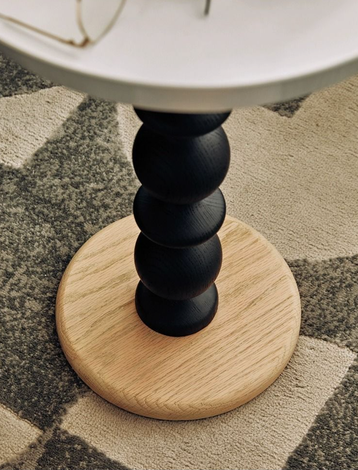 Cosmo Round Side Table With Gold Tray