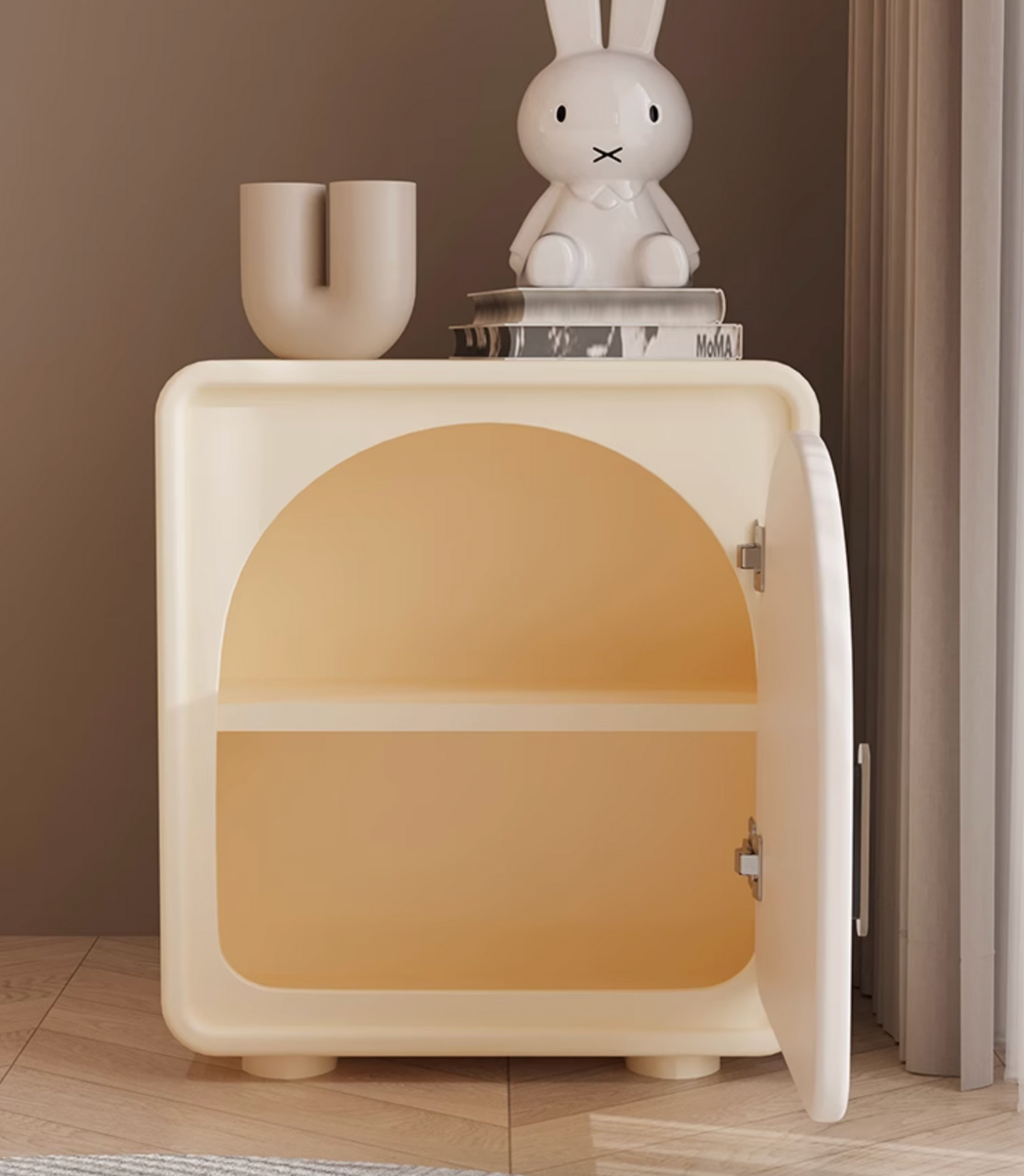 Sunset Serenade Bedside Table, White