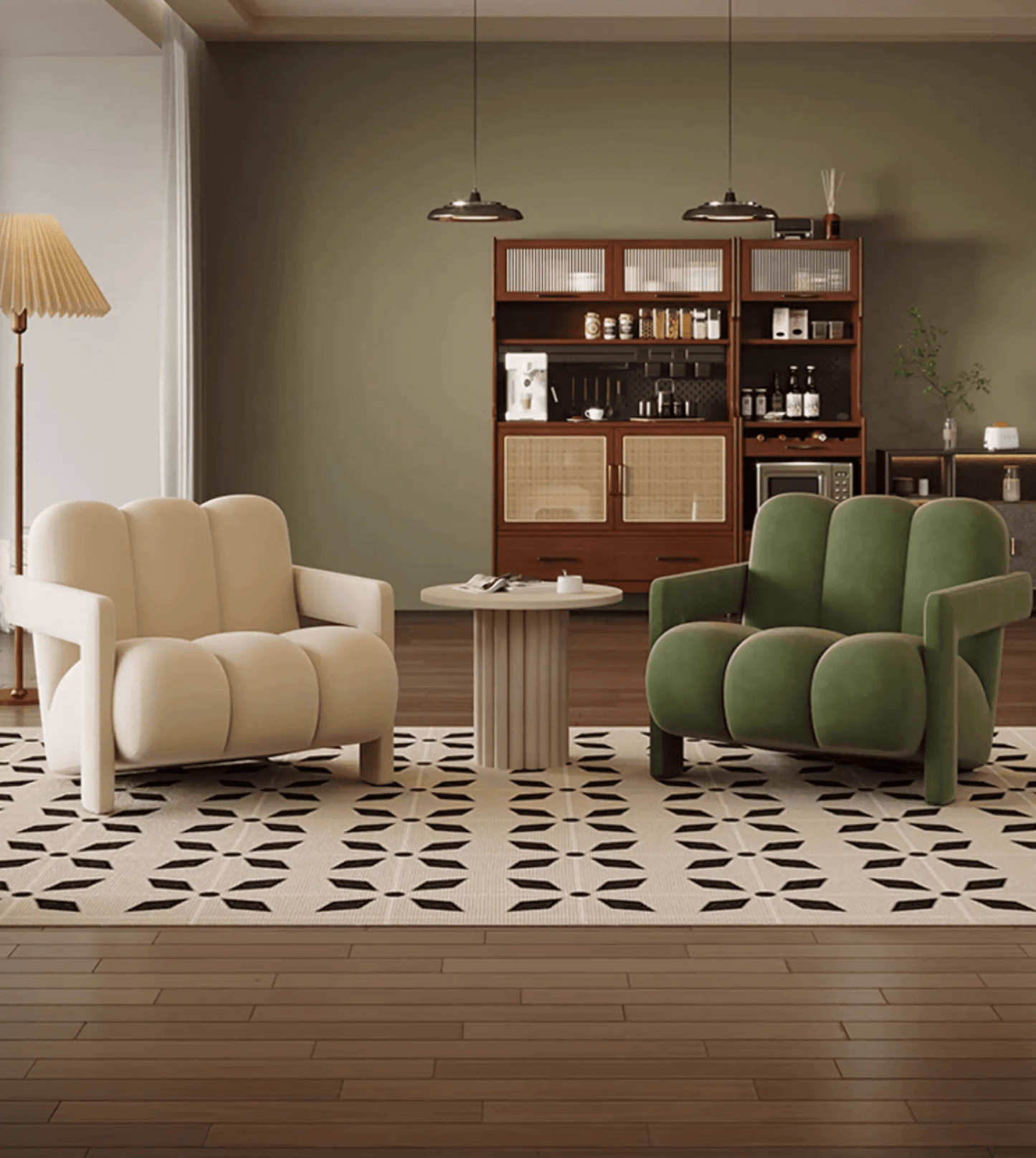 Zenith Armchair, Green