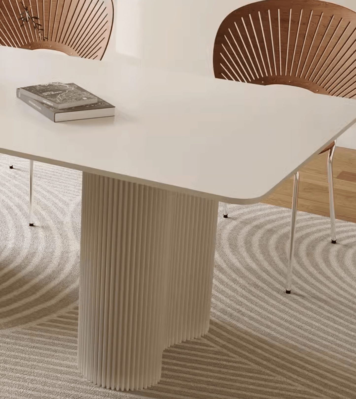 Aiden White Dining Table, Sintered Stone