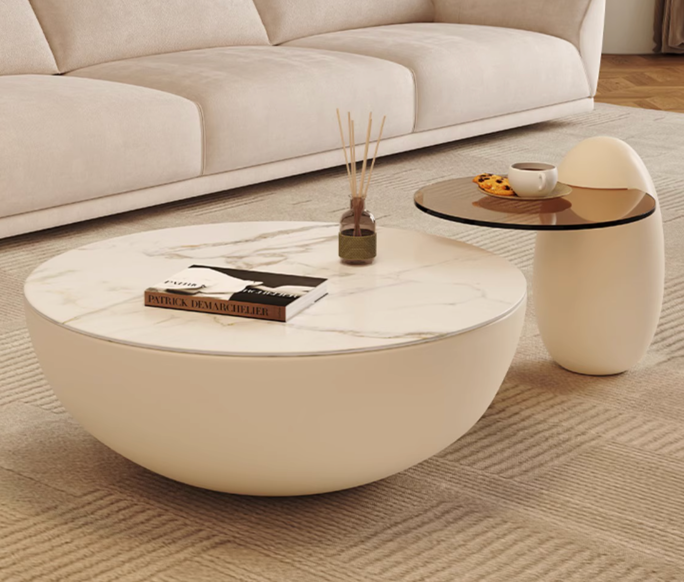 Oliver Nesting Coffee Table, White