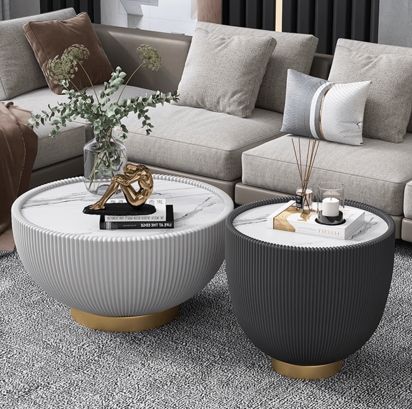 Theo Coffee Table Set, Black
