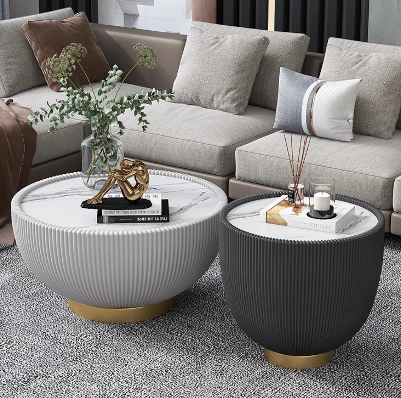 Theo Coffee Table Set, Black