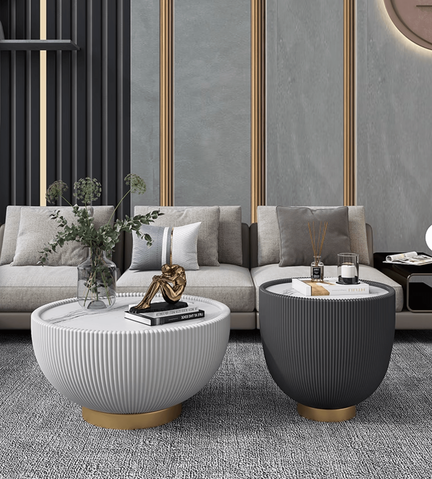 Theo Coffee Table Set, Black