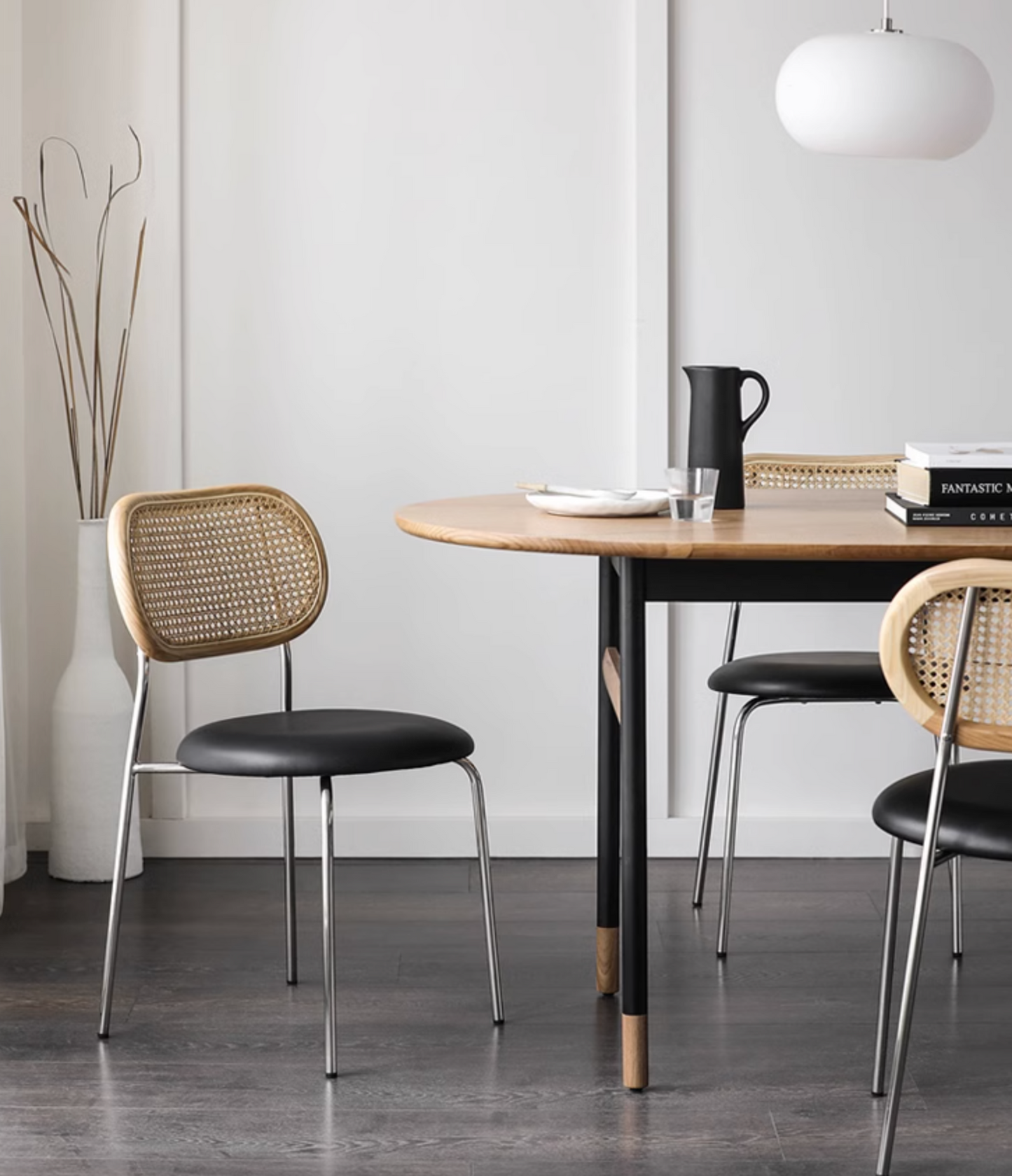 Luna Rattan Dining Chair, Oak