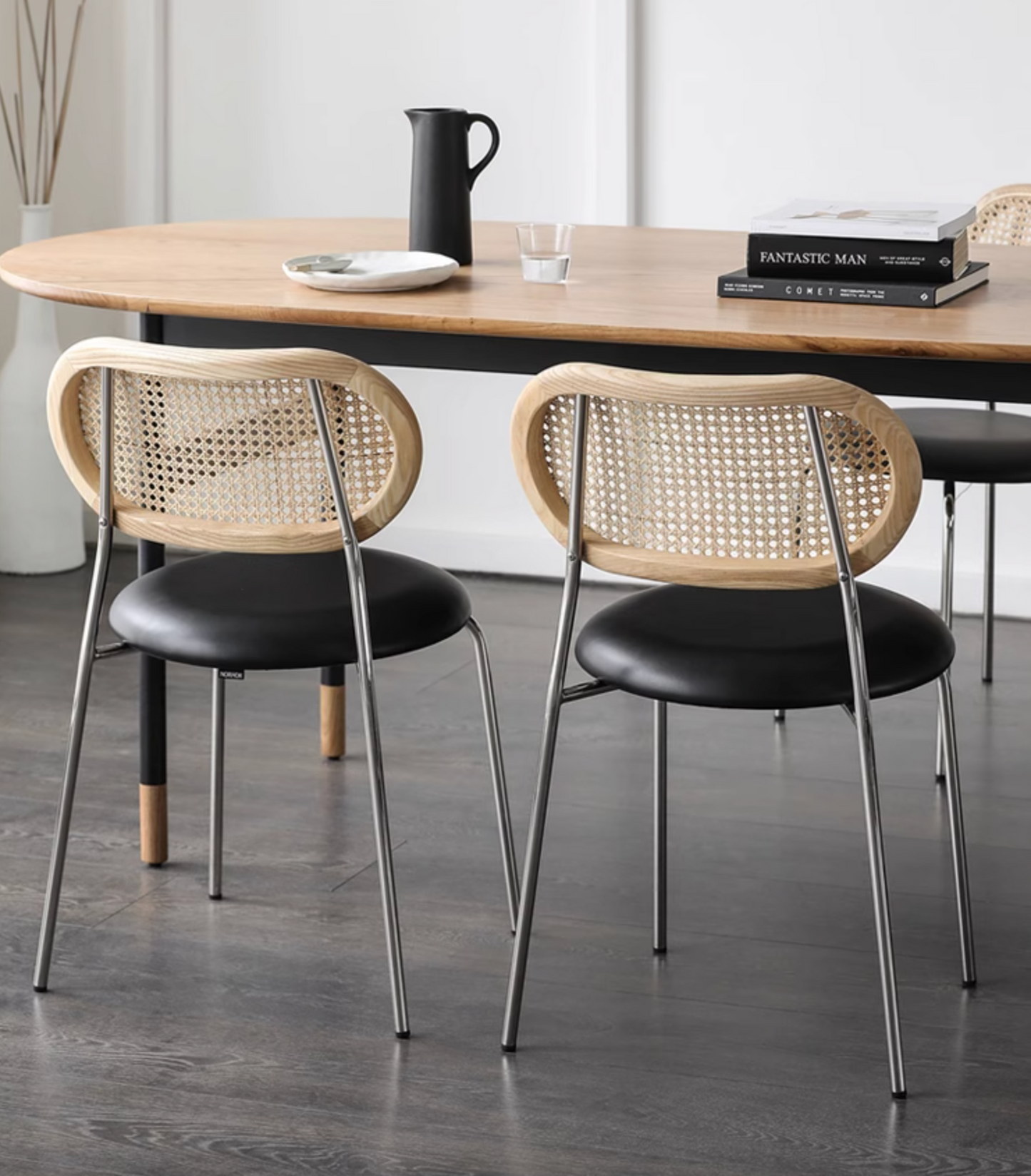 Luna Rattan Dining Chair, Oak