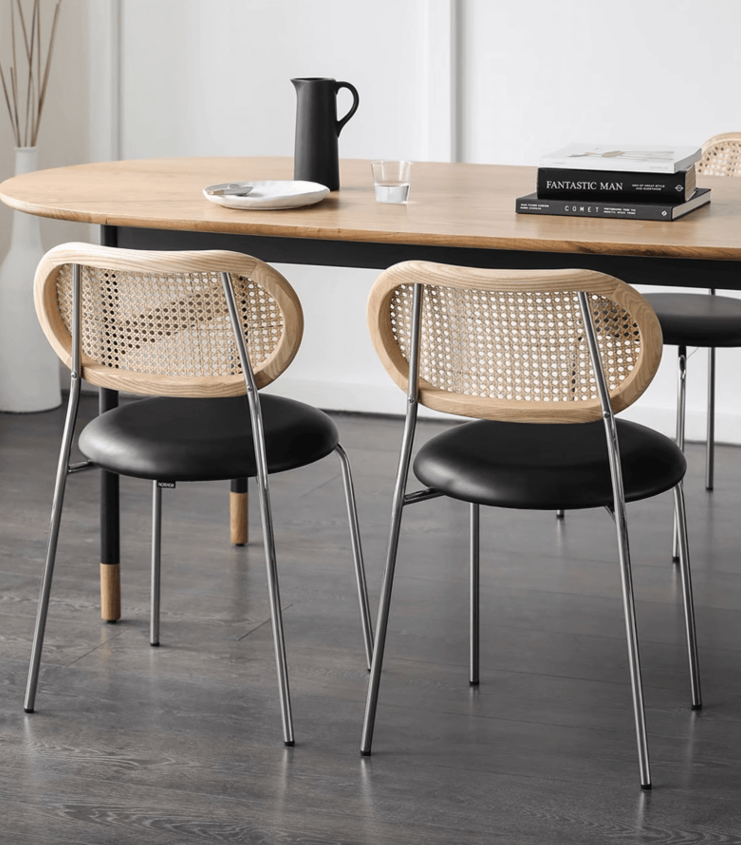 Luna Rattan Dining Chair, Oak