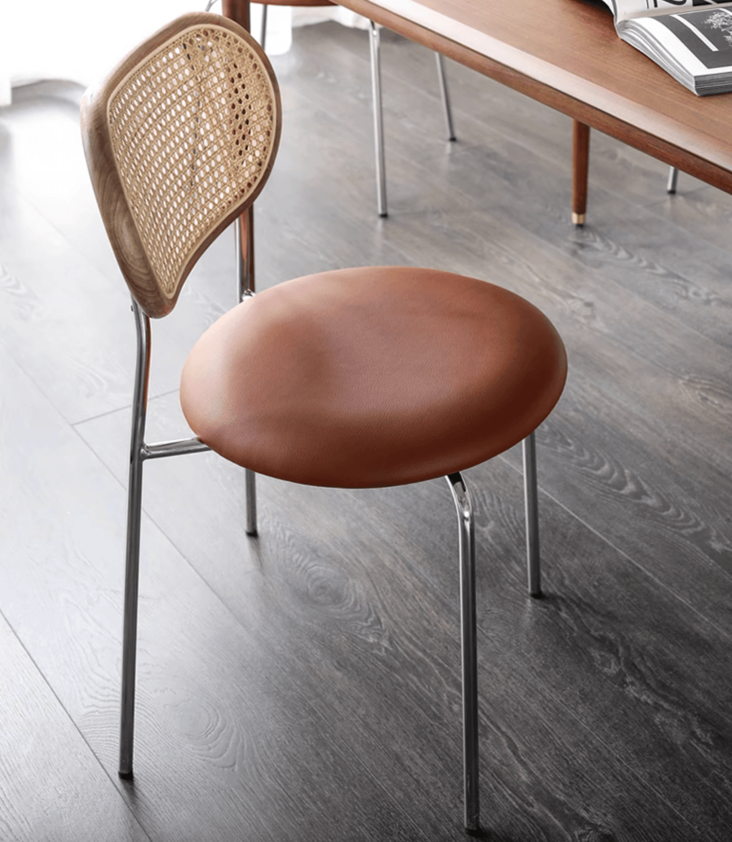 Luna Rattan Dining Chair, Oak