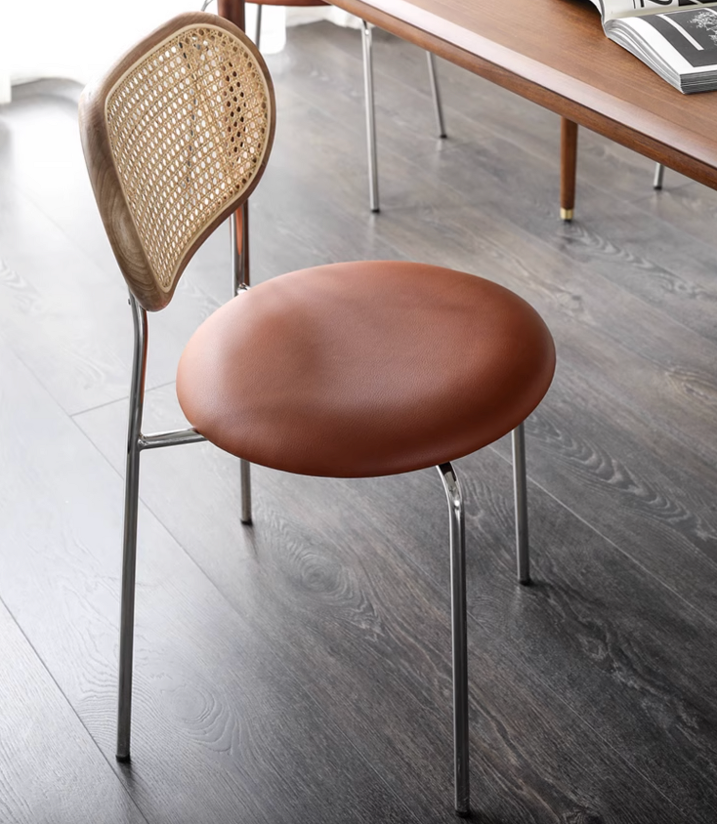 Luna Rattan Dining Chair, Oak