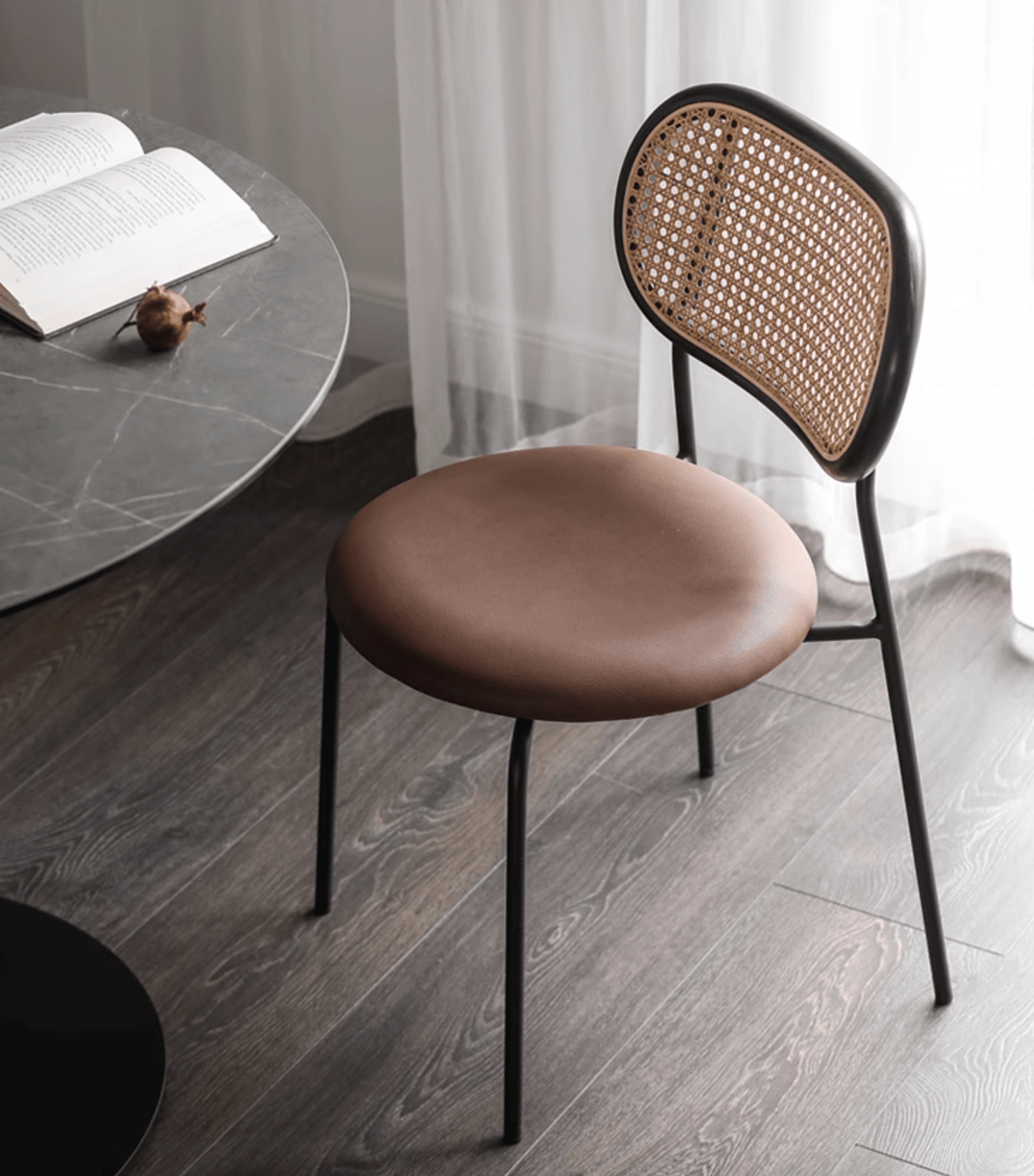Luna Rattan Dining Chair, Oak