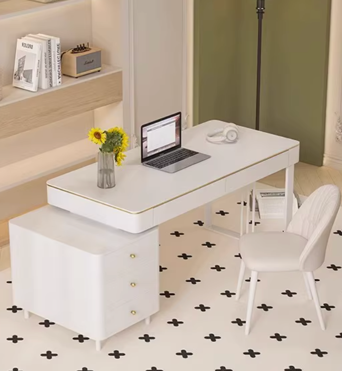 Elmer Office Desk, Sintered Stone
