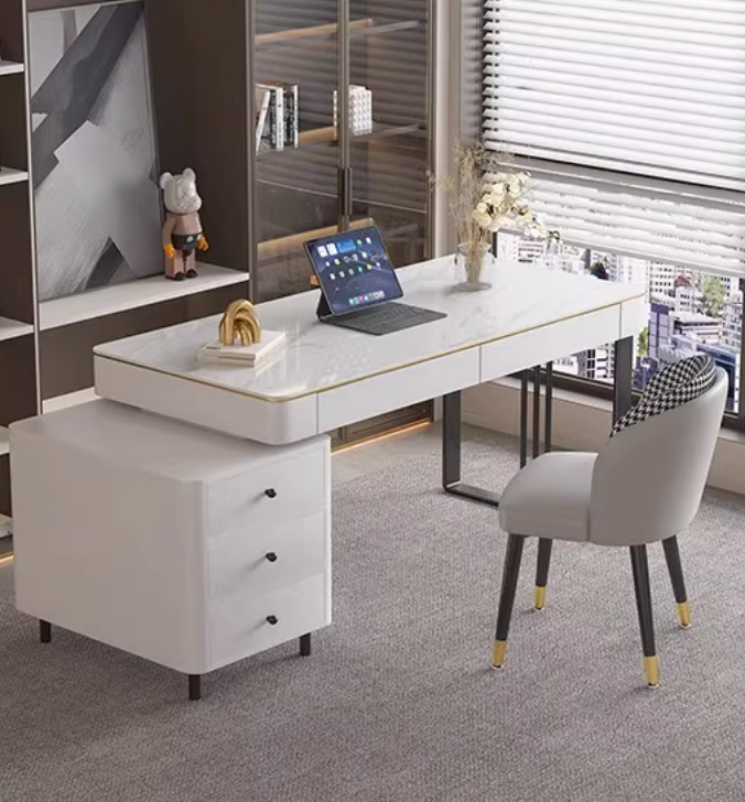 Elmer Office Desk, Sintered Stone
