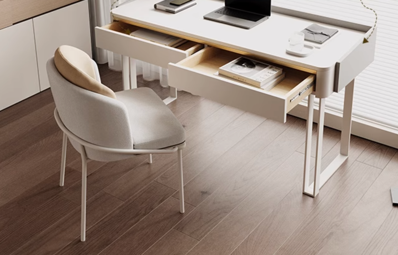 Otto Office Desk - White Sintered Stone