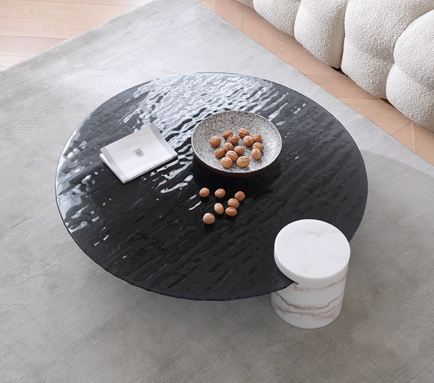 Baxter Coffee Table, Wave Top