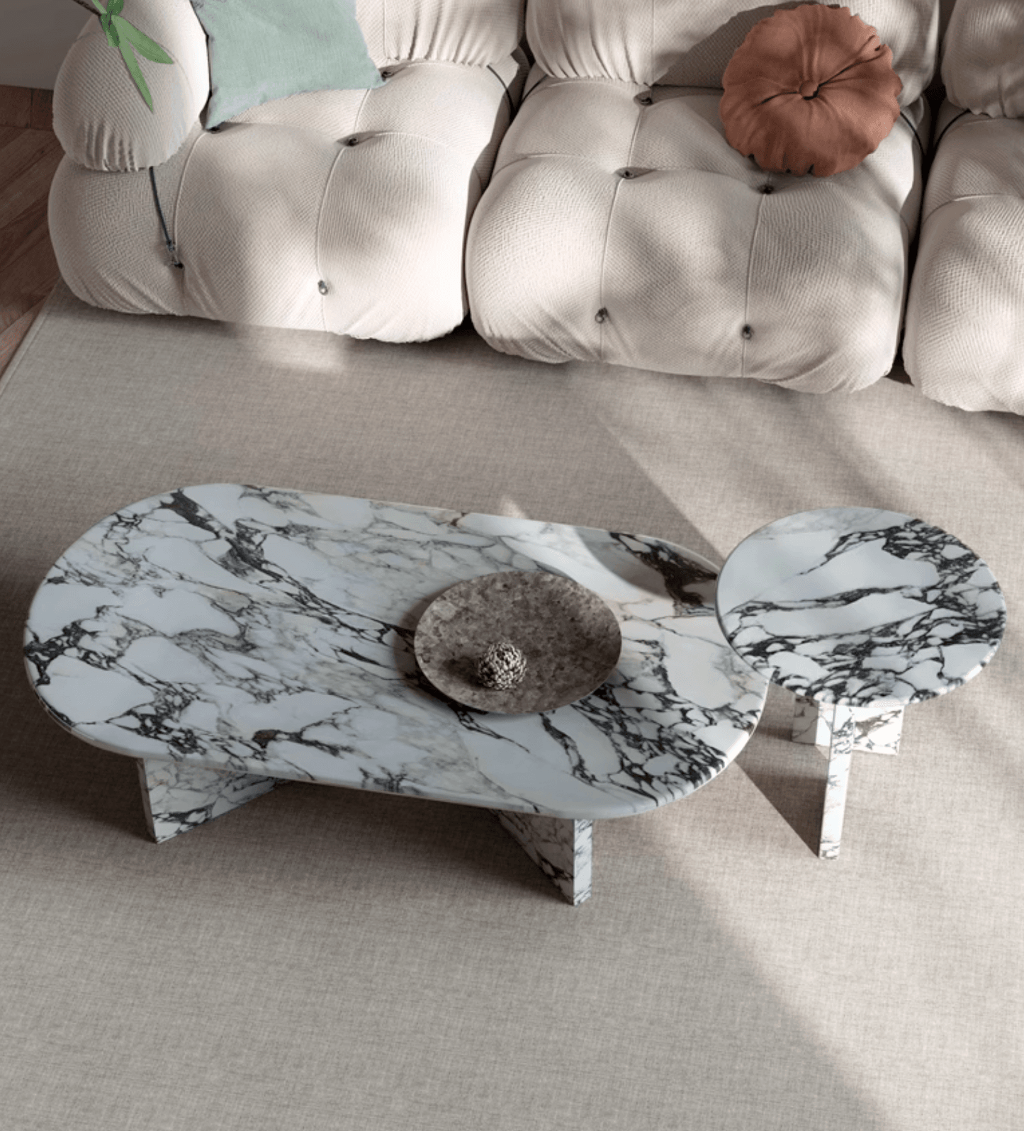 Goliah Coffee Table Set, Marble