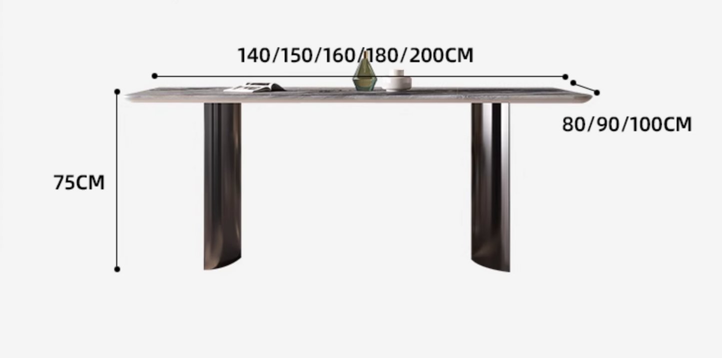 Angela Dining Table, Marble