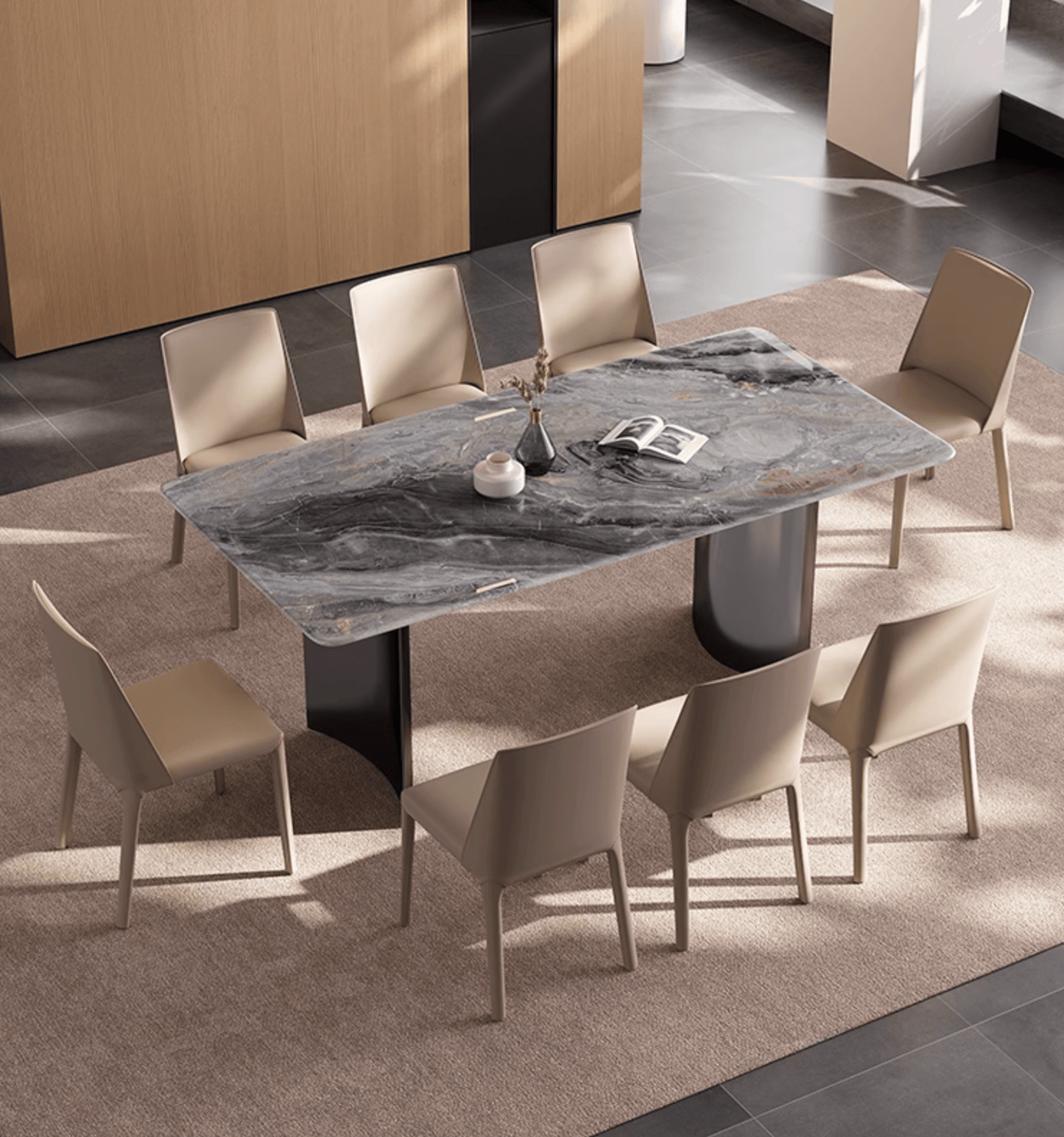 Angela Dining Table, Marble