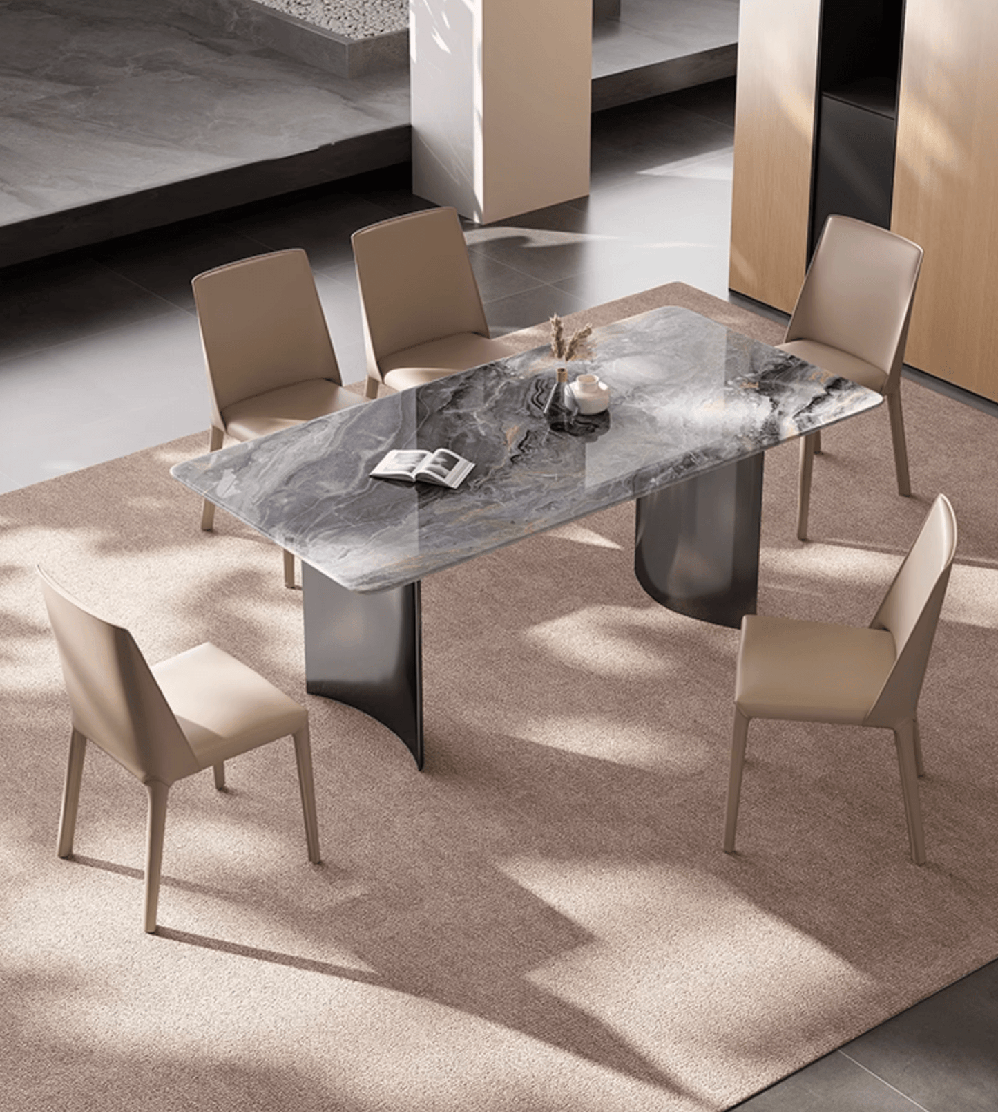 Angela Dining Table, Marble