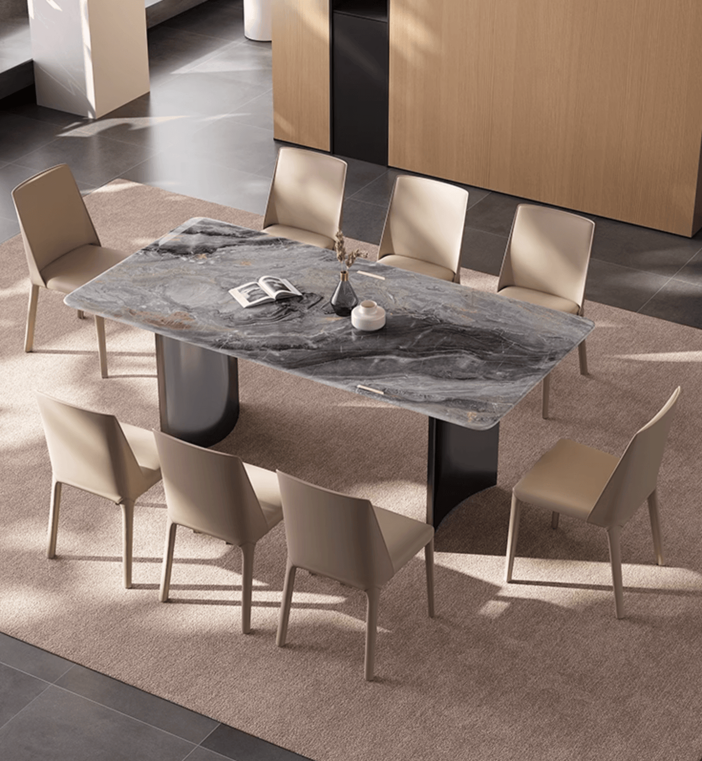 Angela Dining Table, Marble