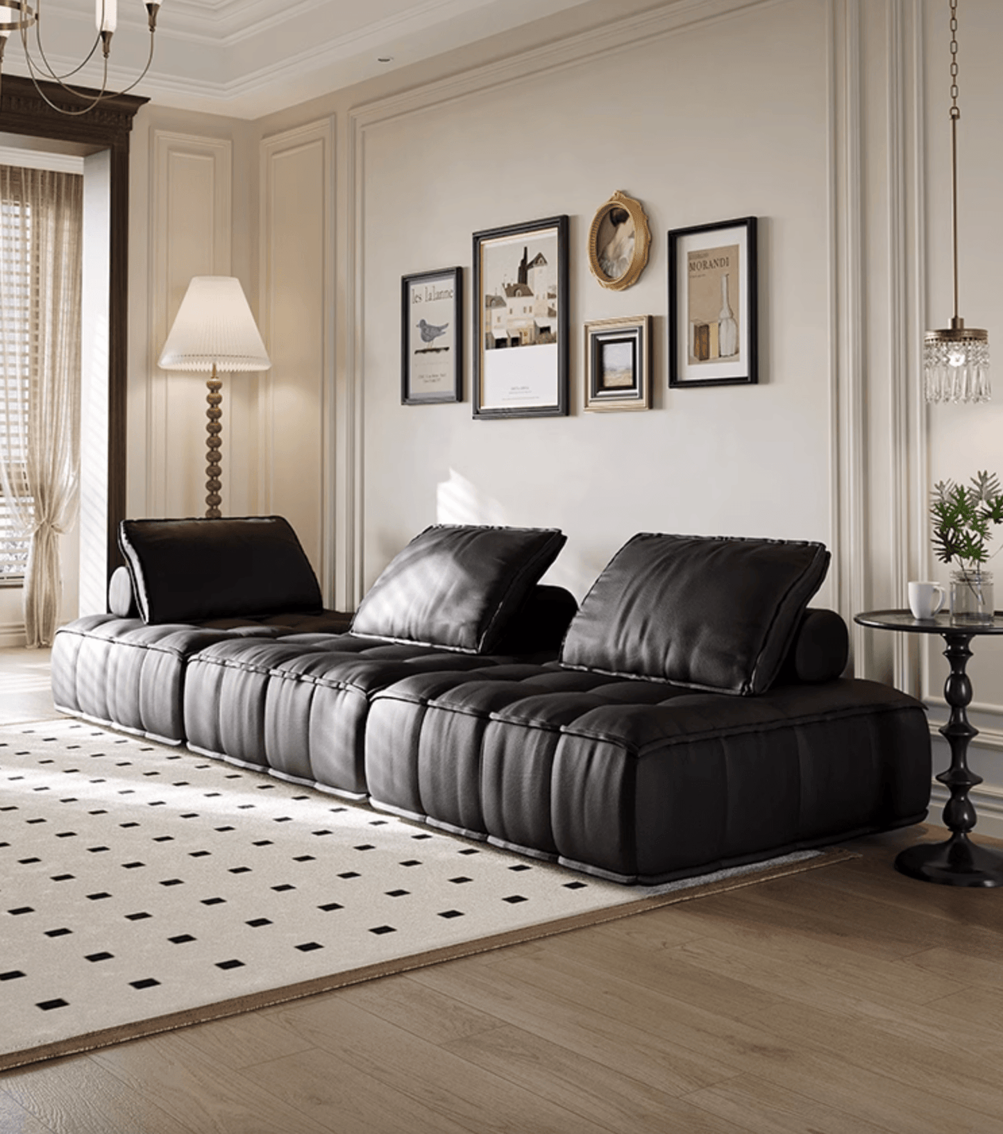 Lani Modular Seater Sofa, Single Seater, Black