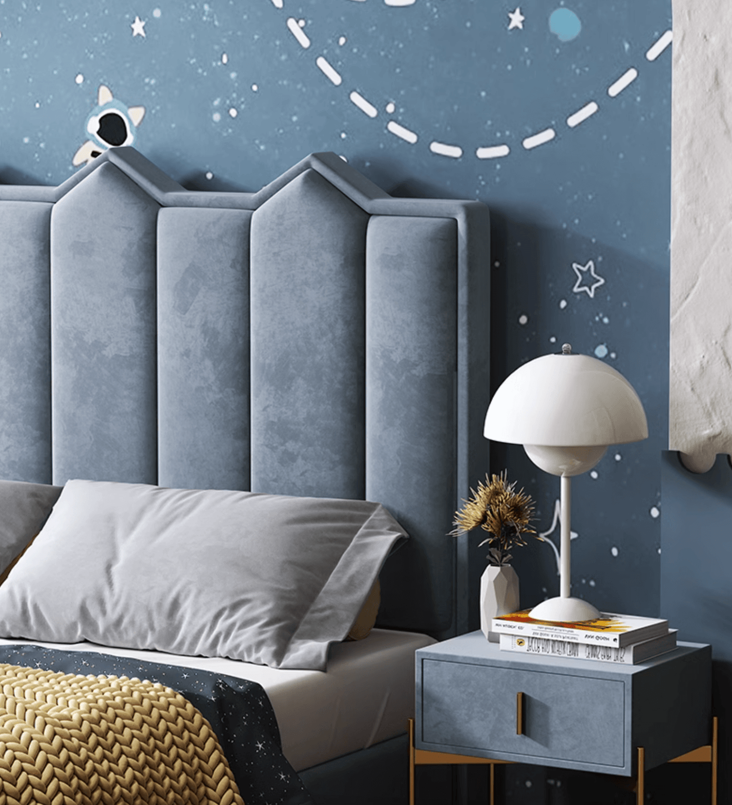 Baber Style King Size / Super King Size Bed, Velvet