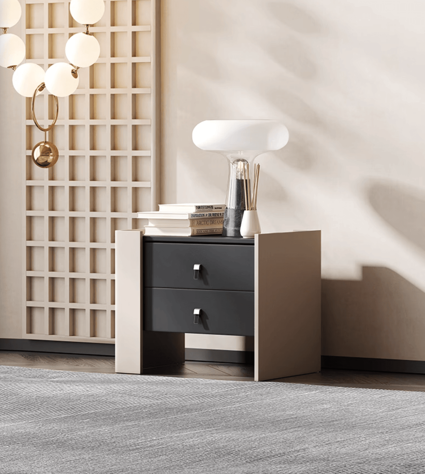 Bach Bedside Table, Wood
