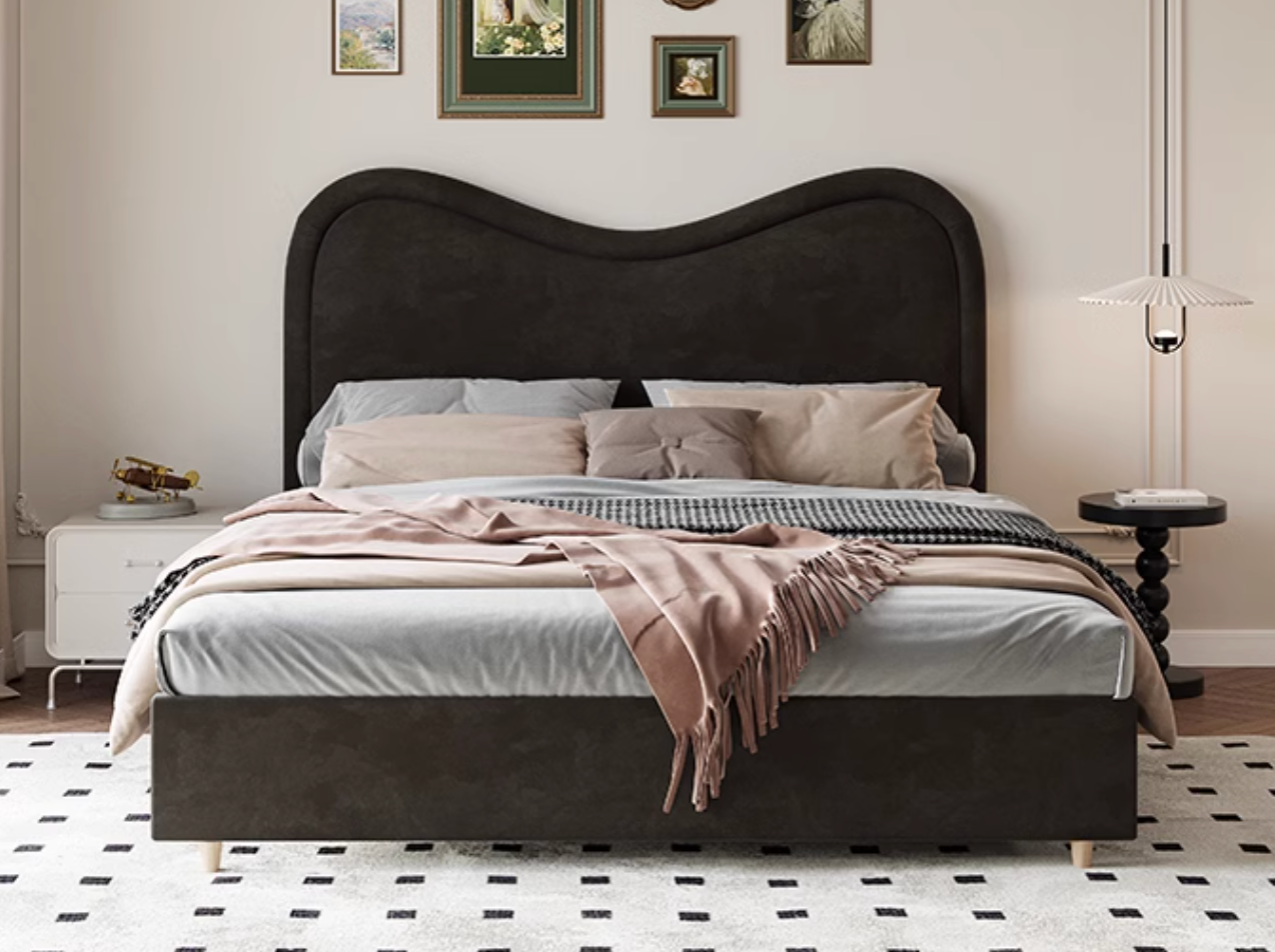 Baeyer King Size / Super King Size Bed, Velvet