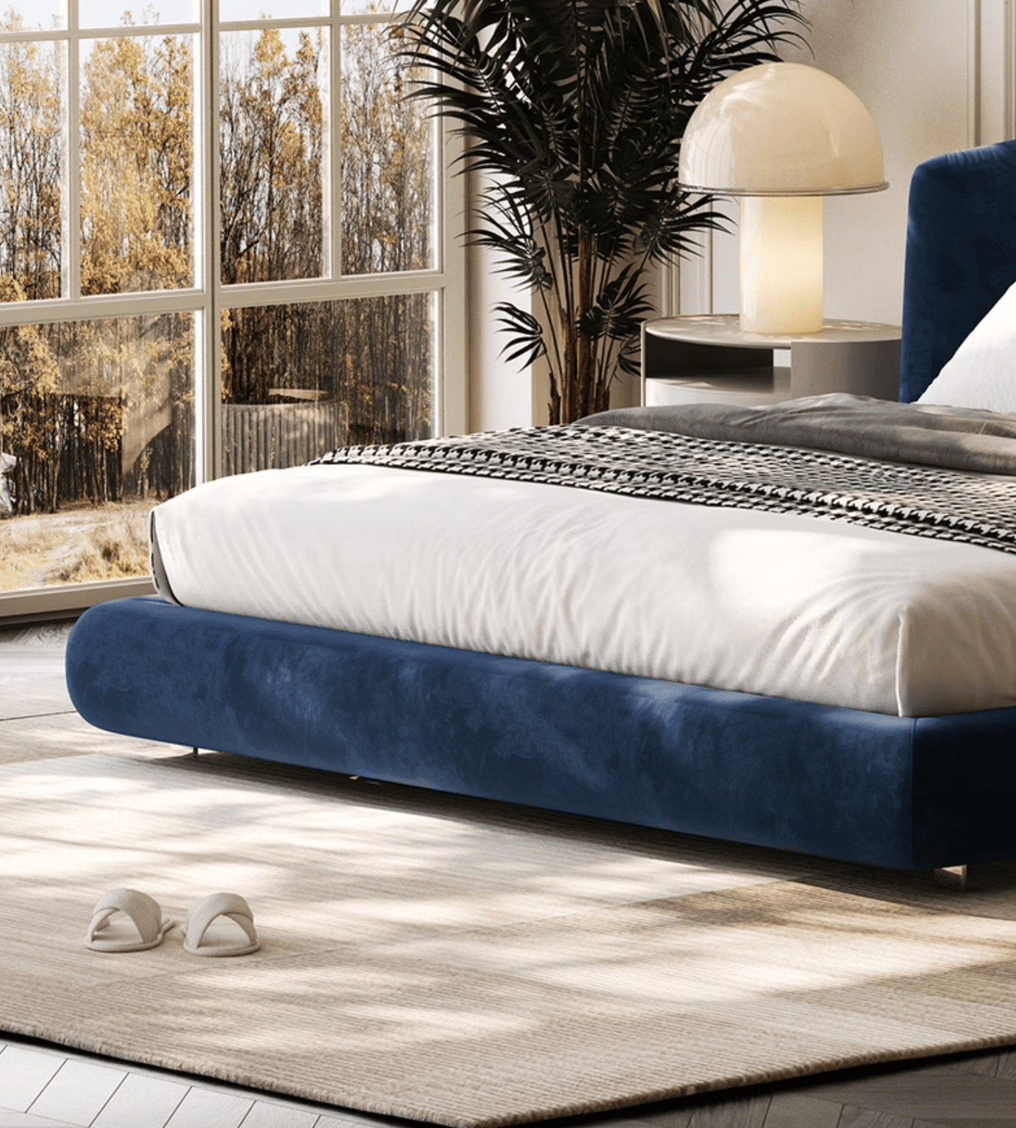 Baffin Super King Size Bed, Velvet