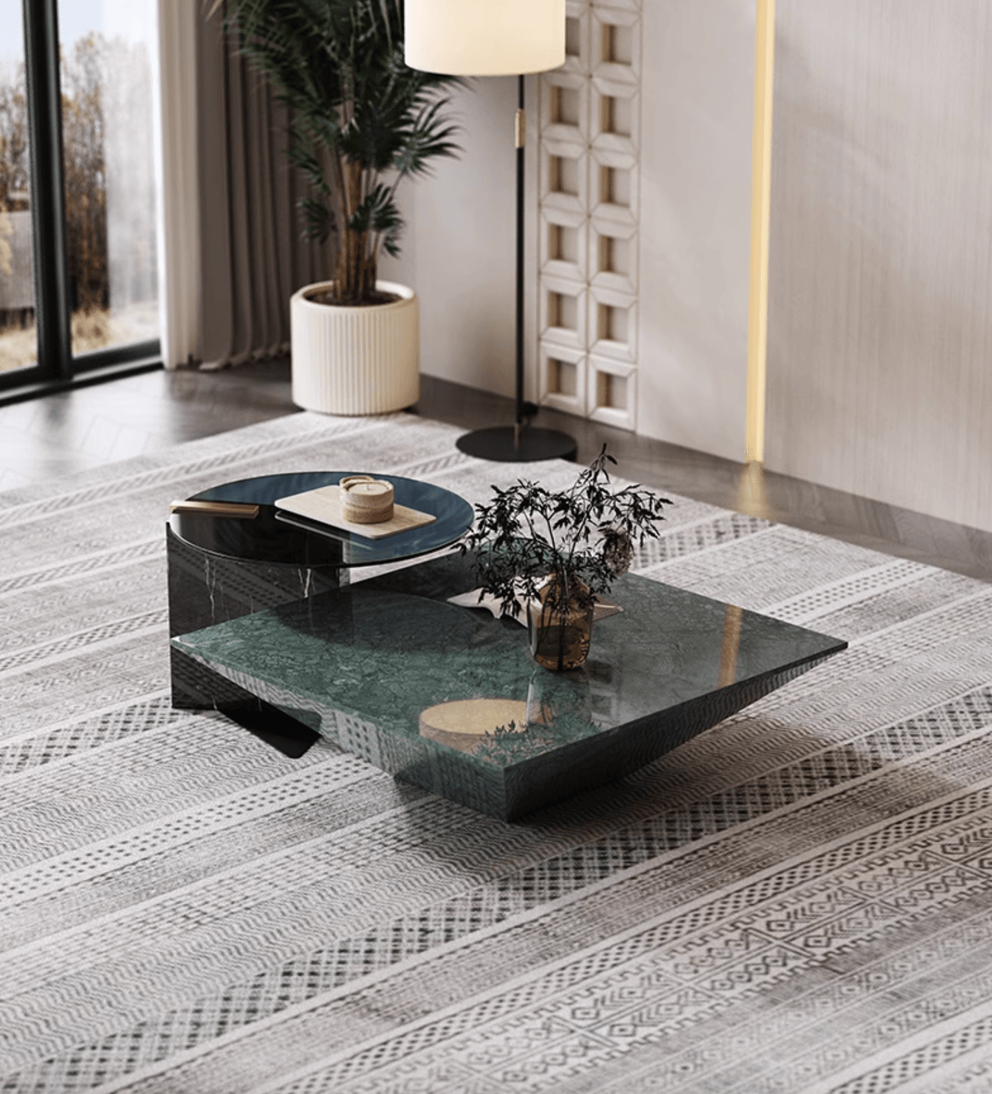 Caldwell Coffee Table Set, Marble
