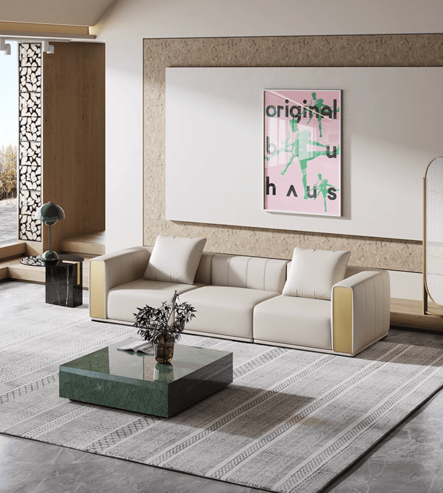 Daly Three Seater Sofa, Real Leather