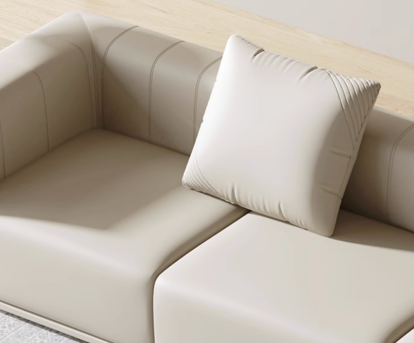 Daly Three Seater Sofa, Real Leather