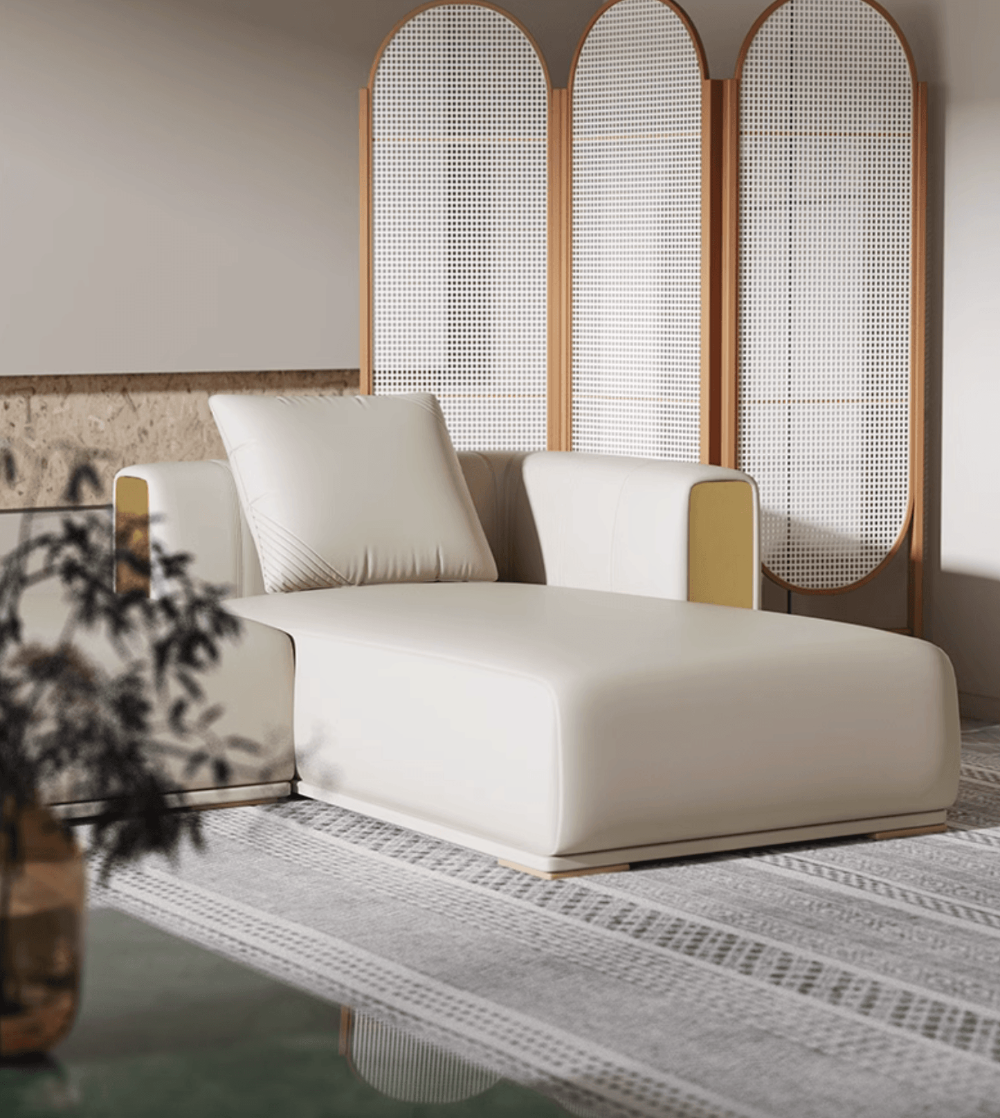 Daly Three Seater Sofa, Real Leather